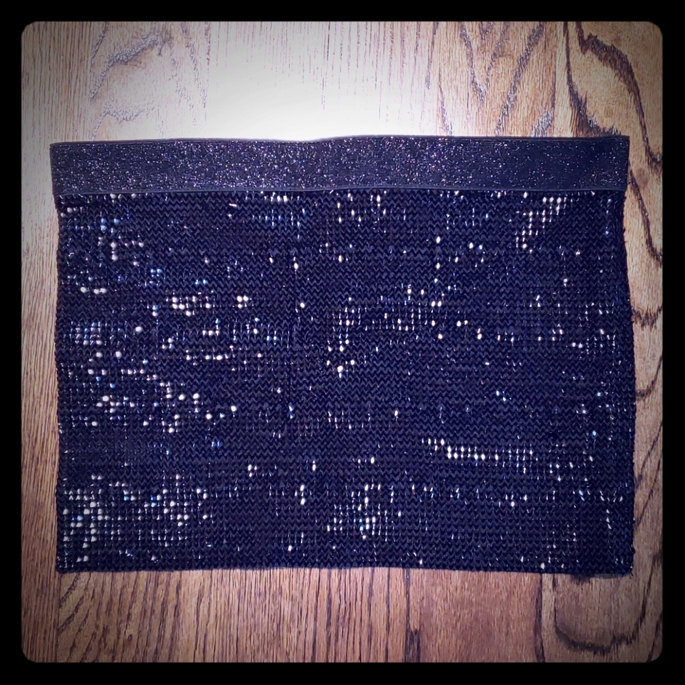 Sparkle Black Mini Skirt